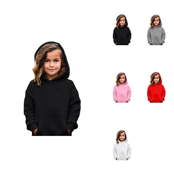 Girls Casual Long Sleeve Oversized Hoodie with Pocket, Cute Fleece Sweatshirt Top for Everyday Comfort