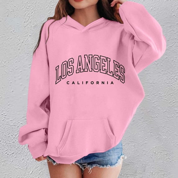 Girls Casual Long Sleeve Pullover Hoodie Without Comfortable Sweatshirt for Kids Daily Campus Outdoor Activities