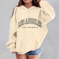 thumbnail image 1 of Girls Casual Long Sleeve Pullover Hoodie Without Comfortable Sweatshirt for Kids Daily Campus Outdoor Activities, 1 of 3