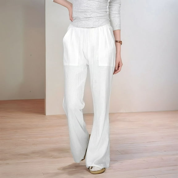 Girls Casual Loose Fit Flowy Pants High Waist Flared Trousers for Girls Comfortable Beach Wear Kids Fashion Bottoms