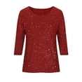 thumbnail image 1 of Girls Casual Lurex Short Sleeve Blouse Loose Fit Round Neck Top Comfortable Tunic Shirt For Kids, 1 of 2