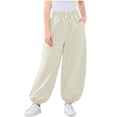 thumbnail image 1 of Girls Casual Pants High Waist Wide Leg Flowy Loose Long Trousers 4-14 Years, 1 of 5
