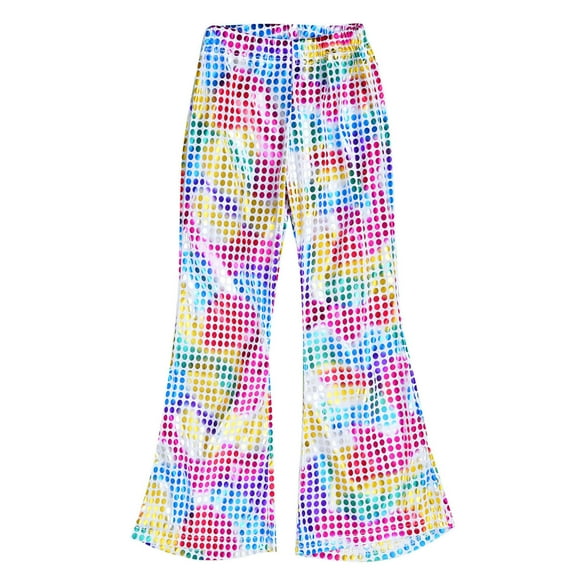 Girls Casual Pants Sequin Glitter Party Carnival Gown Trousers for Toddler Bottom Wear
