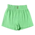 thumbnail image 1 of Girls' Casual Ruffled Paperbag Waist Shorts Elastic Summer Wide Leg Shorts Mint Green Size 7-8 Years, 1 of 6