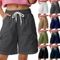 thumbnail image 1 of Girls Casual Shorts Elastic Waist Basic Soft Shorts Slim Fit Breathable Summer Clothing Black 7-8 Years, 1 of 7