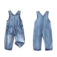 thumbnail image 1 of Girls' Casual Sleeveless Jumpsuits Denim Casual Rompers Girls Summer Outfits for Girls 4-5 Years, 1 of 7