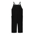 thumbnail image 1 of Girls' Casual Sleeveless Jumpsuits Summer Clothes For Girls with Pockets Adjustable Wide Leg Jumpsuit Clothes For Girls 12-13 Years, 1 of 9