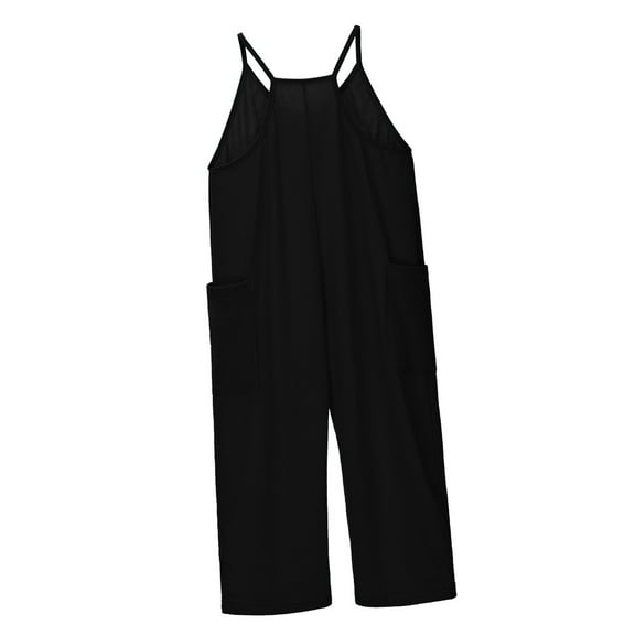 Girls' Casual Sleeveless Jumpsuits Summer Clothes For Teens with Pockets Adjustable Leg Tween Girls Trendy Clothes 8-9 Years