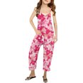 thumbnail image 1 of Girls' Casual Sleeveless Jumpsuits Summer Outfits For Girls Overalls With Side Pockets Bowknot Cute Clothes, 1 of 5