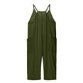 thumbnail image 1 of Girls' Casual Sleeveless Jumpsuits Summer Rompers For Girls Rompers With Pockets Adjustable Leg Clothes For Girls 6-7 Years, 1 of 9