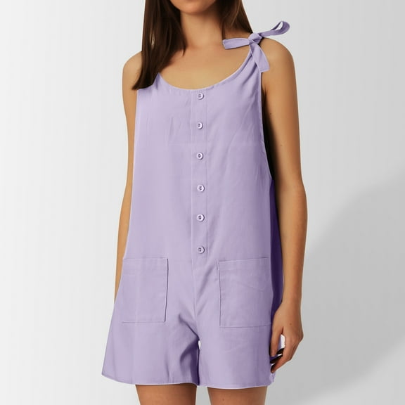 Girls' Casual Sleeveless Jumpsuits Toddler Girl Summer Outfits Overalls With Side Pockets Adjustable Long Pants Girls Clothes Size 13-14 Years