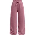 thumbnail image 1 of Girls Casual Straight Leg Pants Comfortable Elastic Waistband Sweatpants for Play Everyday Outdoor School Wear, 1 of 4