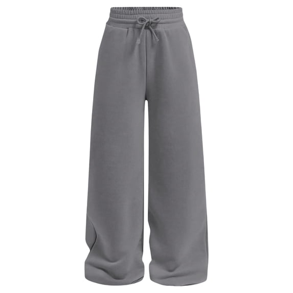 Girls Casual Straight Leg Pants Elastic Waistband Comfortable Sweatpants for Play Everyday School Outdoor Wear