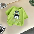thumbnail image 1 of Girls Casual T-Shirt Cute Graphic Print Round Neck Short Sleeve Tee Summer Casual Toddler Boy Shirts,Size 5 Years-6 Years, 1 of 3