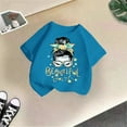 thumbnail image 1 of Girls Casual T-Shirt Cute Graphic Print Round Neck Short Sleeve Tee Summer Casual Toddler Boys Tees,Size 11 Years-12 Years, 1 of 3