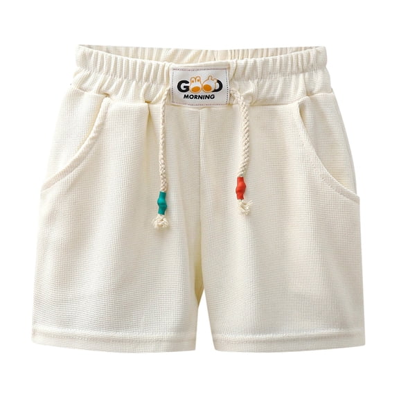 Girls Casual T-Shirt Shorts Drawstring Casual Summer Shorts Elastic Pants Toddler Boy Shirts,Size 3 Years-4 Years
