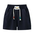 thumbnail image 1 of Girls Casual T-Shirt Shorts Drawstring Casual Summer Shorts Elastic Pants Toddler Boys Tees,Size 6 Years-7 Years, 1 of 4
