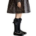 thumbnail image 1 of Girls Casual Tube Socks Cotton Knee High Long Socks Knit Stocking All Season Casual Uniform Stockings Ankle Socks Black 6-14Y, 1 of 2