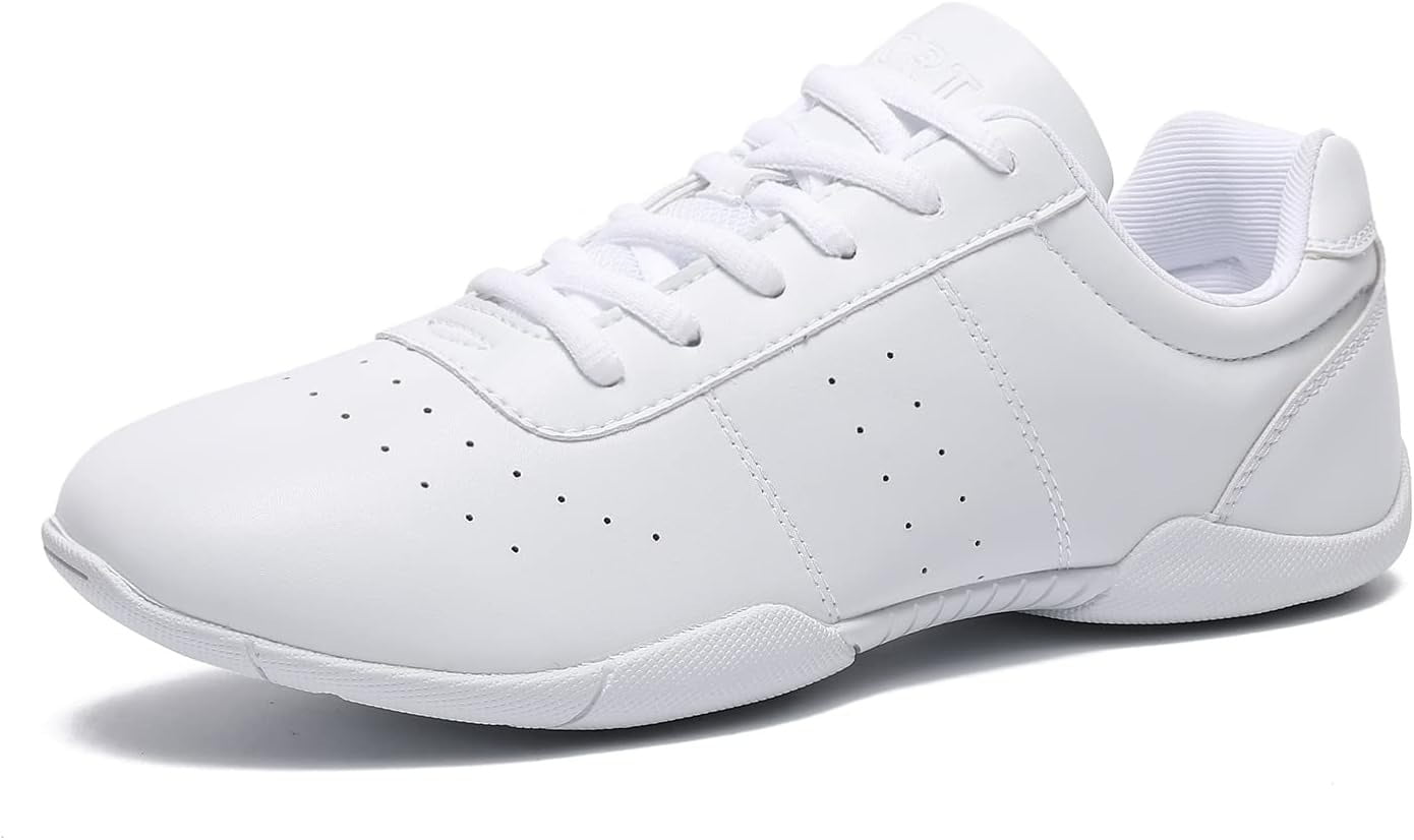 Girls Cheer Shoes White Kids Cheer Sneakers Fashion Sports Tennis Shoes