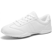 ILANKTOZI Girls Cheer Shoes White Kids Cheer Sneakers Fashion Sports Tennis Shoes Training Athletic Comfortable Lightweight Breathable Shoes Flats Size