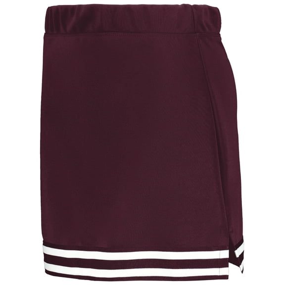 Augusta Sportswear 6926.524.L Girls Cheer Squad Skirt, Maroon, Black & White - Large