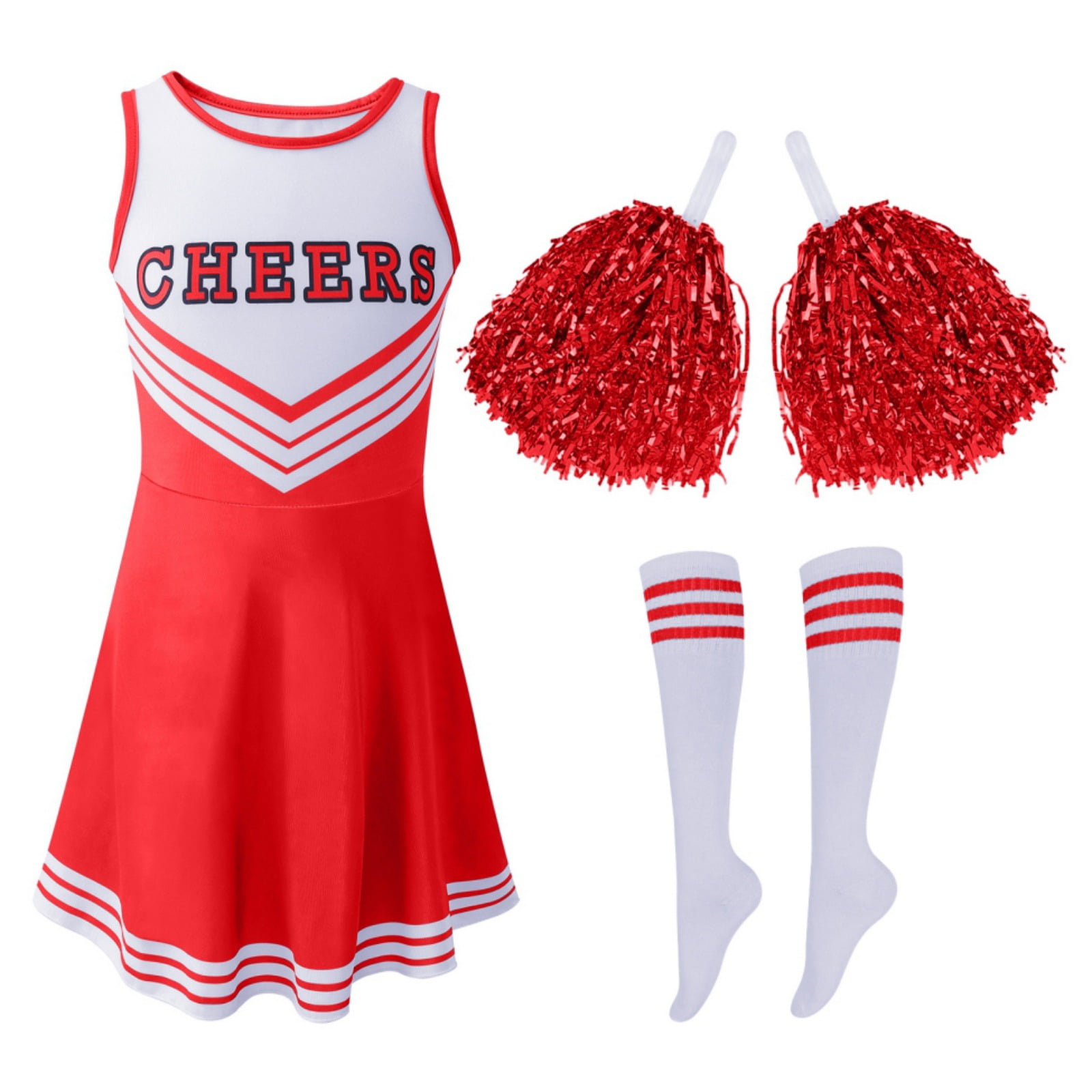 Girls Cheerleader Costumes Dresses Cheerleading Outfit Cheer Uniform