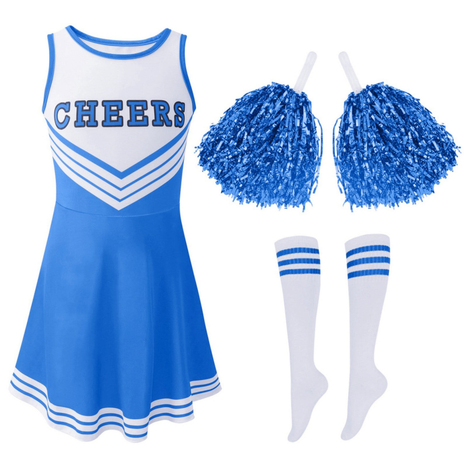 Girls Cheerleader Costumes Dresses Cheerleading Outfit Cheer Uniform
