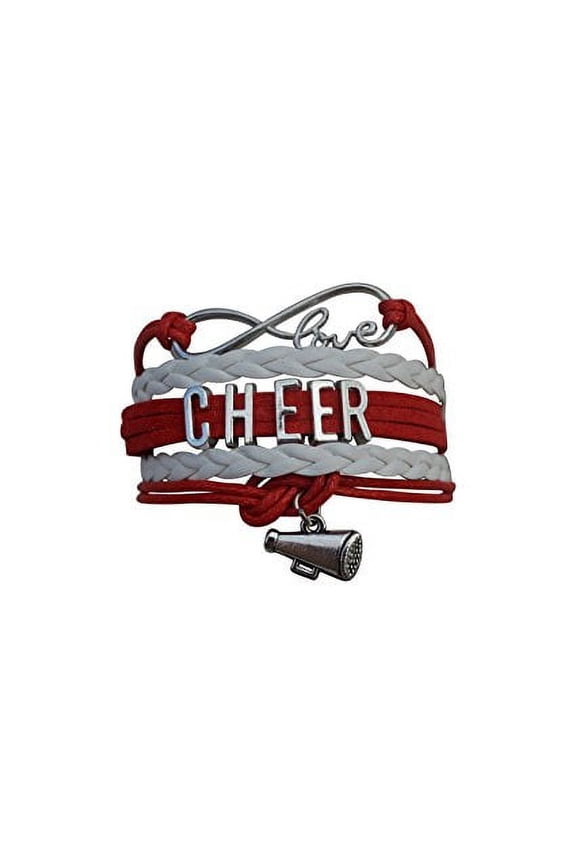 Girls Cheerleading Bracelet, Cheer Gifts- Cheer Jewelry- Cheer Bracelet- Adjustable Cheer Charm Bracelet- Gift For Cheerleaders, Cheer Teams & Cheerleading Coaches