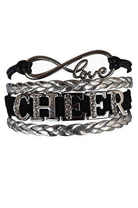 Girls Cheerleading Bracelet, Cheer Gifts- Cheer Jewelry- Cheer Bracelet- Adjustable Cheer Charm Bracelet- Gift For Cheerleaders, Cheer Teams & Cheerleading Coaches
