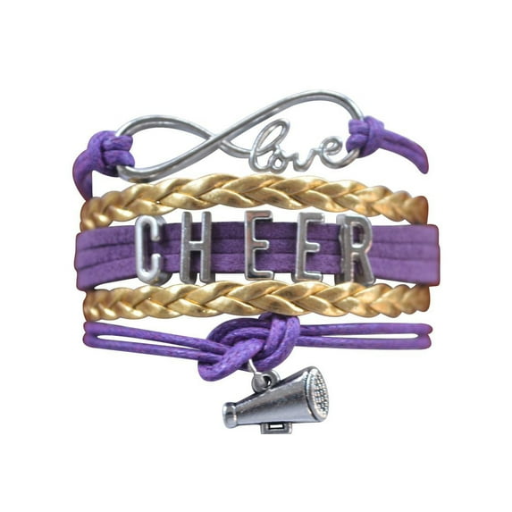 Girls Cheerleading Bracelet, Cheer Gifts- Cheer Jewelry- Cheer Bracelet- Adjustable Cheer Charm Bracelet- Gift For Cheerleaders, Cheer Teams & Cheerleading Coaches