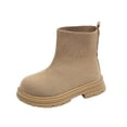 thumbnail image 1 of Girls Chelsea Ankle Boots Slip On Chunky Low Heel Elastic Fall Winter Boots for Little Kids Daily Outdoor Wear, 1 of 5