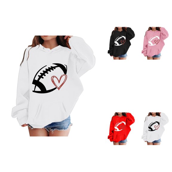 Girls' Cherry Graphic Pullover Hoodie, Soft Long Sleeve Cute Sweatshirt Top for Kids