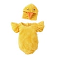 thumbnail image 1 of Girls Chicken Animal Romper Bodysuit with Hat Soft Warm Outfit for Toddler Baby, 1 of 4
