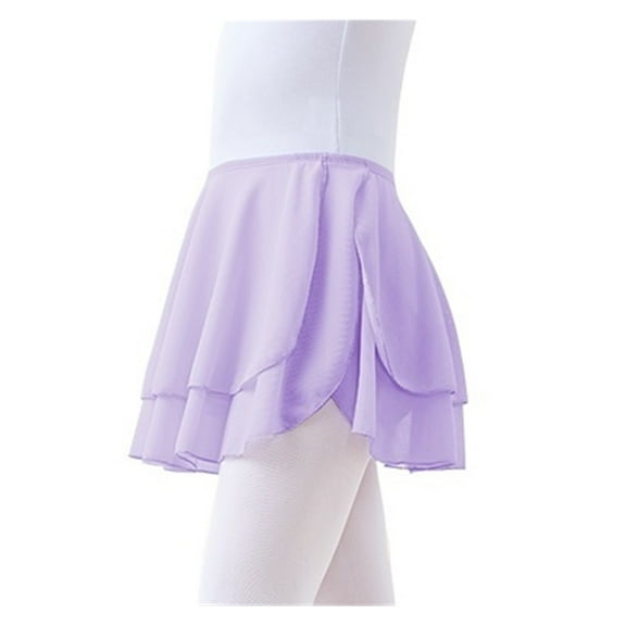 Girls Chiffon Ballet Skirt Pink Dance Skirt Elastic Waistband Skirt Tutu Skirt for Ballerina