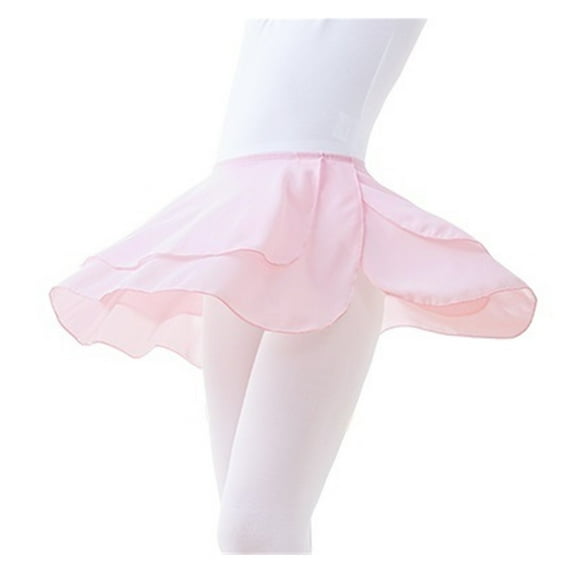 Girls Chiffon Ballet Skirt Pink Dance Skirt Elastic Waistband Skirt Tutu Skirt for Ballerina