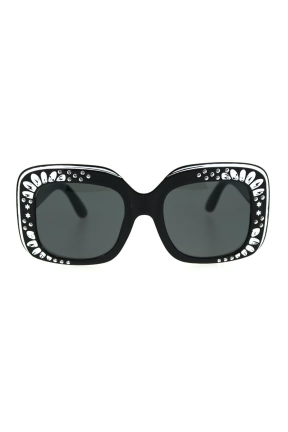Girls Child Size Diva Bling Engraving Mod Butterfly Sunglasses Black