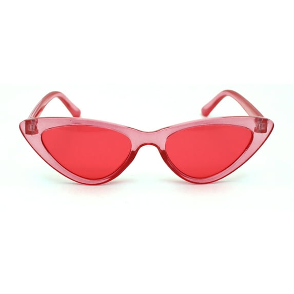 Girls Child Size Gothic Mod Chic Cat Eye Lolita Plastic Sunglasses Red