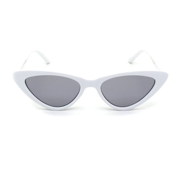 Girls Child Size Gothic Mod Chic Cat Eye Lolita Plastic Sunglasses White Black