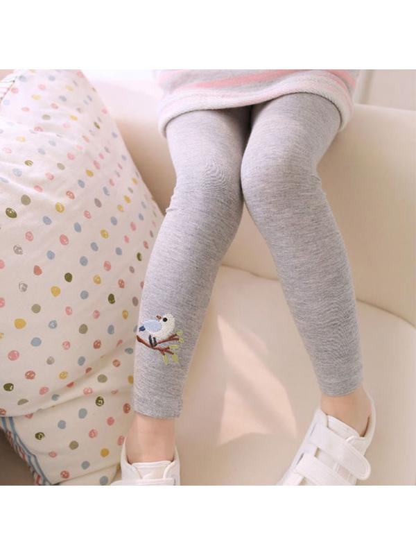 Girls Children Full Length Cotton Leggings Kids Pants