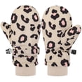 thumbnail image 1 of Girls Children Winter Warm Snow Mittens Trendy Leopard Print for Cold Weather Outdoor Play Gear Kids Toddler Gloves 4-10T, 1 of 6