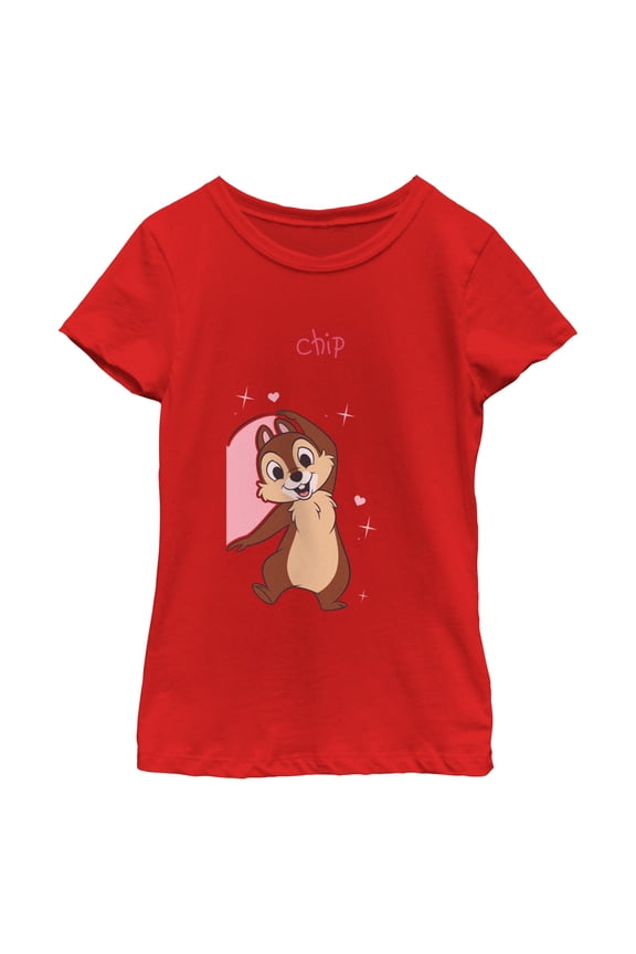 Girls Chip 'n Dale Chip Best Friend Heart Pose T Shirt