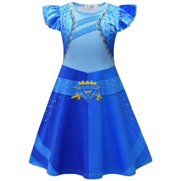 Girls Chloe Blue Dress Kids Movie Halloween Birthday Party Costume