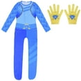 thumbnail image 1 of Girls Chole Costume Kids Movie Jumpsuit Outfits Halloween Birthday Party 5-12Y, 1 of 6
