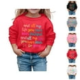 thumbnail image 1 of Girls Christian Sweatshirts 2025 Long Sleeve Crewneck Bible Verse Graphic Sweatshirt Kids Pullover Tops, 1 of 1