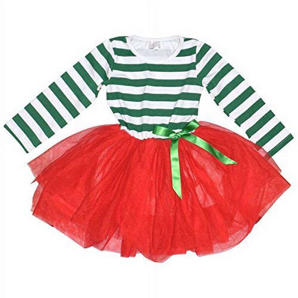 red and green christmas dress Plaid children's dress: for 8 US numeric Red holiday plaid sash accents the dress Sleeves Girls Christmas Dress with Tutu