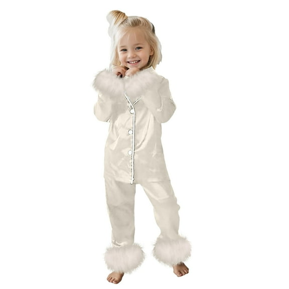 Girls Valentine's Pajama Set Valentine's Inspired Pjs with Trim Button Down Sleepwear Set 2 PC Teen Pajamas Nightgown Pajamas Girls 14 Years