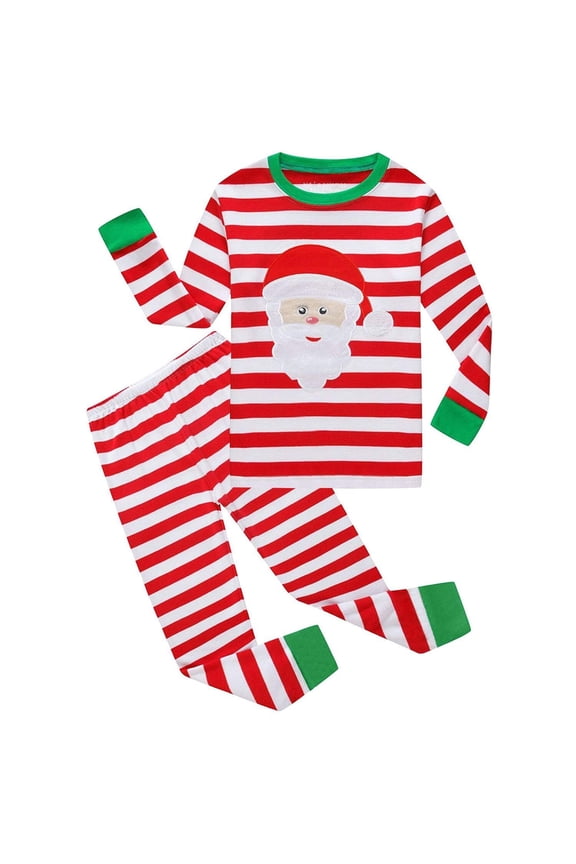 Girls Christmas Pajamas Toddler Kids Pjs Girls Boys Santa Claus Pajamas Winter Sleepwear Children Clothes 2-12T