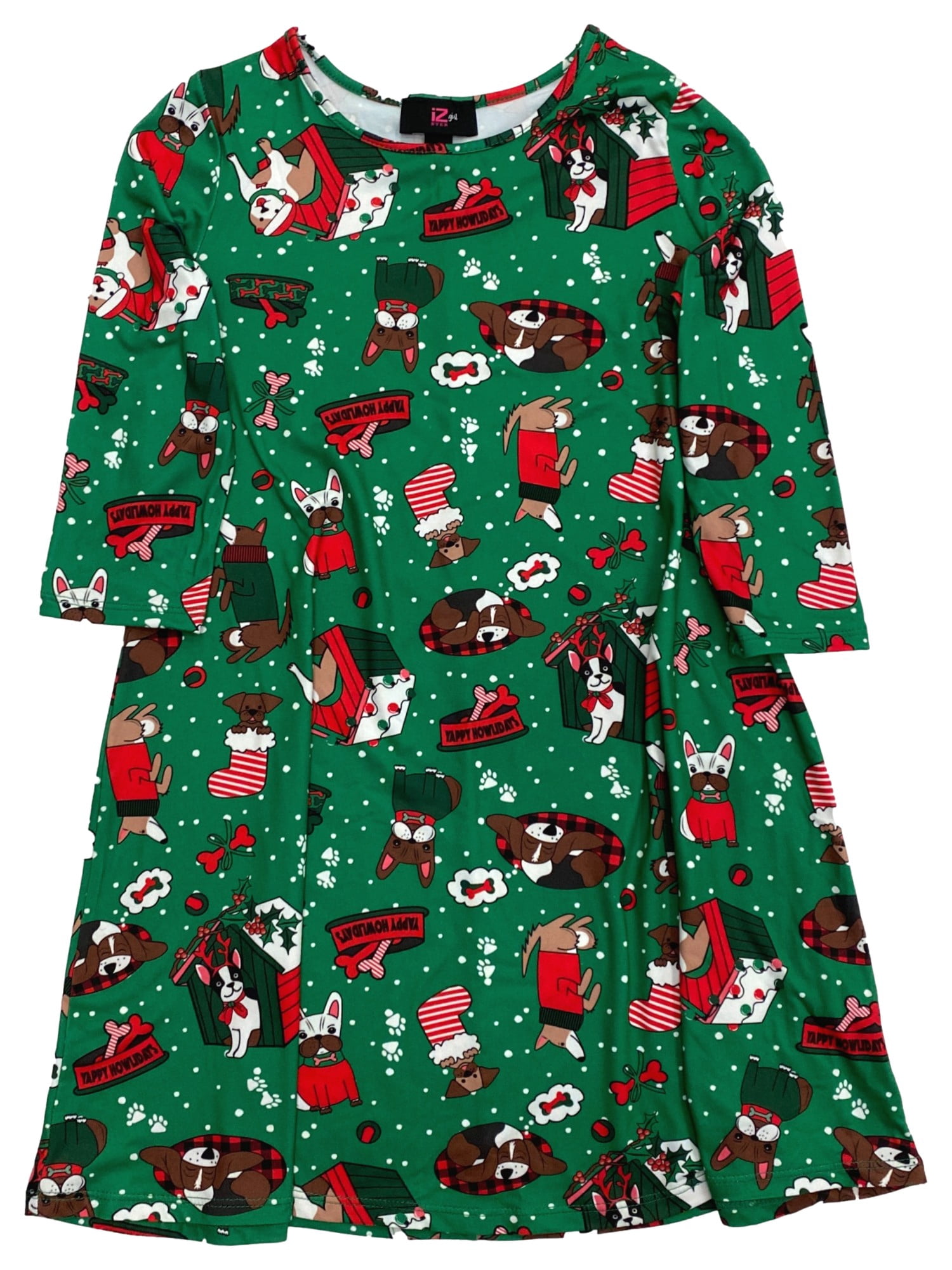 llama christmas dress Girls Christmas Llamas Holiday Tee Shirt Dress X-Large