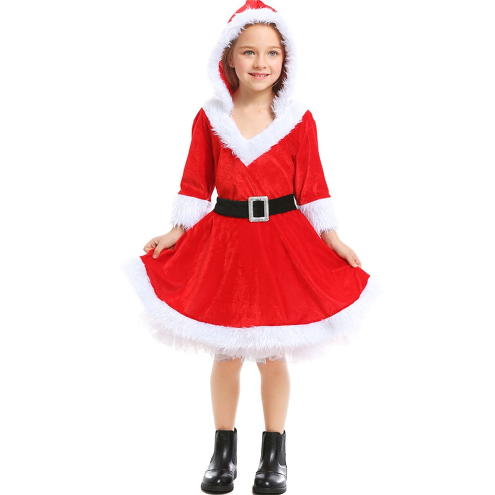 Christmas santa dress for 2024 girl