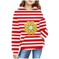 thumbnail image 1 of Girls Christmas Sweatshirt Crewneck Oversized Pullover Cotton Clothes Printed Long Sleeves Tops Casual Fleece Sweater with Pocket Fall Winter Warm Sweatshirts Kids Hoodies, 1 of 5